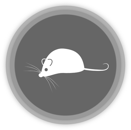 a mouse in a grey Panelのイラスト素材