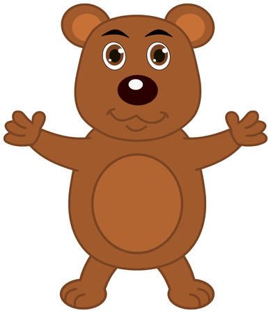 a teddy bear, open armsのイラスト素材
