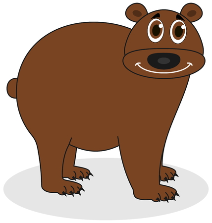 a brown bear smilingのイラスト素材