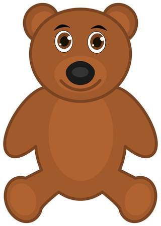 a brown teddy bear smilingのイラスト素材