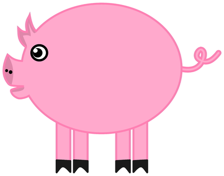 a pink piggy bankのイラスト素材
