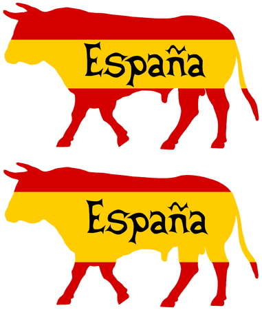 a bull bred in Spainのイラスト素材
