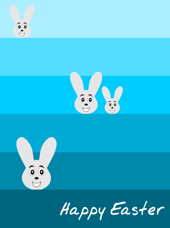 Easter eggs with rabbitsのイラスト素材