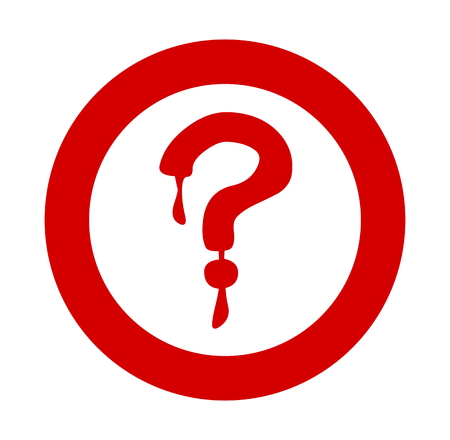 question mark red bloodyのイラスト素材