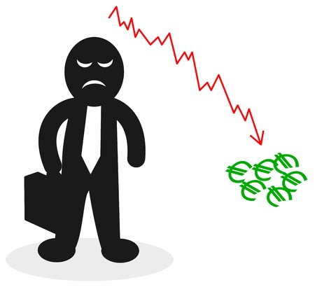 trader who lost moneyのイラスト素材
