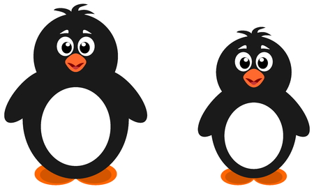 two big penguinのイラスト素材
