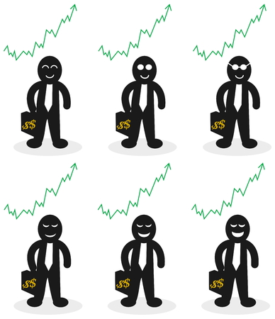 trader who win moneyのイラスト素材