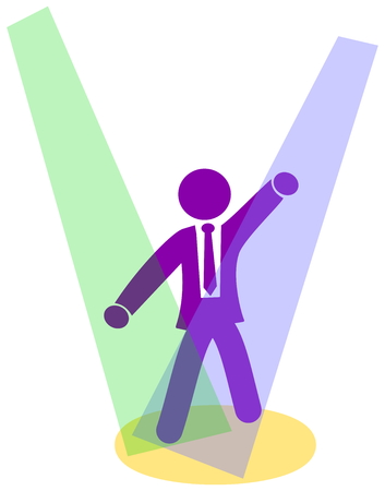 businessman in a discoのイラスト素材