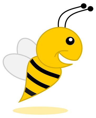 smiling bee profileのイラスト素材