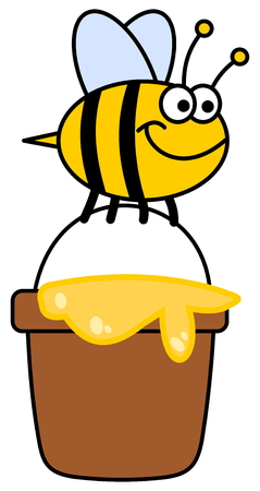 bee carrying honeyのイラスト素材