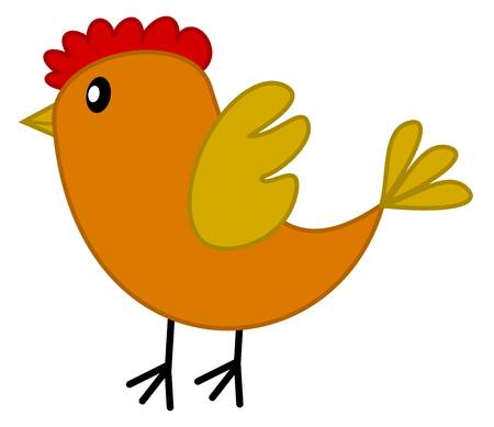 a brown chickenのイラスト素材