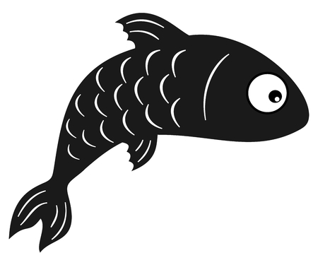 fish black shadowのイラスト素材