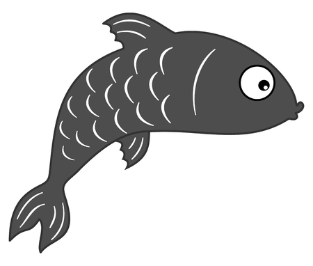 fish grey shadowのイラスト素材