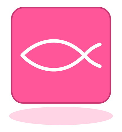 a fish icon on pink backgroundのイラスト素材