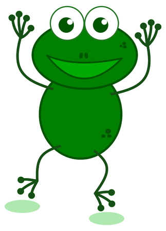 a dancing frogのイラスト素材