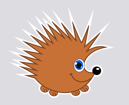 a hedgehog stickersのイラスト素材