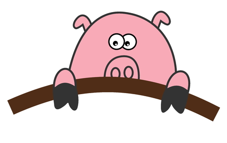 pig test jump overのイラスト素材