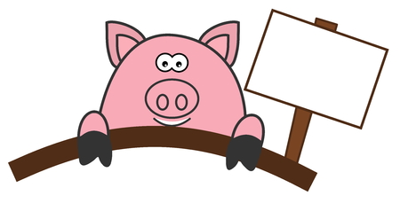 pig butchering or delicatessenのイラスト素材