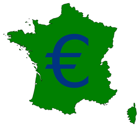 the France in the euro zoneのイラスト素材