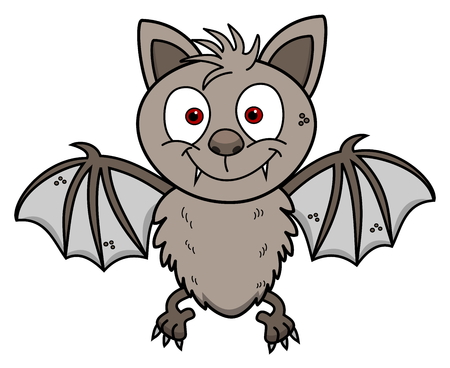 a cute young smiling batのイラスト素材
