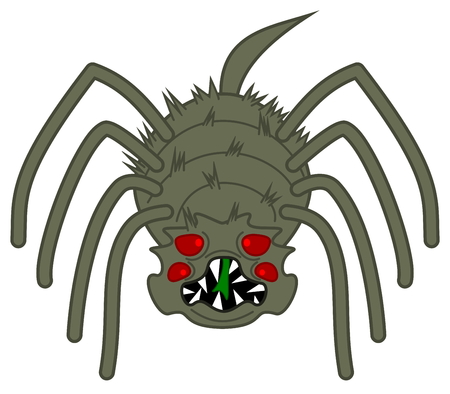 a horrible big scary spiderのイラスト素材
