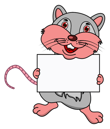 rat smiling with billboardのイラスト素材