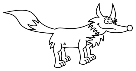 fox for coloringのイラスト素材