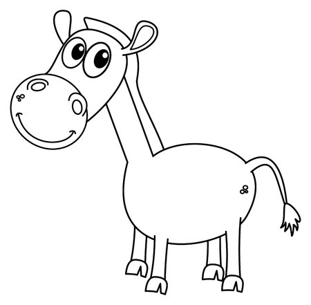a horse for coloringのイラスト素材