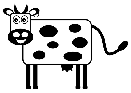cow black iconのイラスト素材