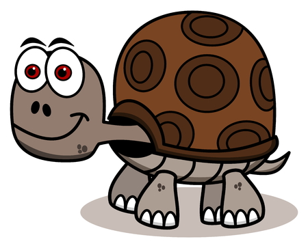 smiling brown turtleのイラスト素材