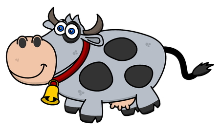 a smiling cow on profileのイラスト素材