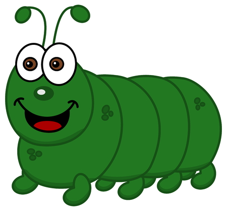 smiling caterpillarのイラスト素材