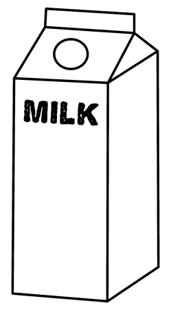 blank milk boxのイラスト素材