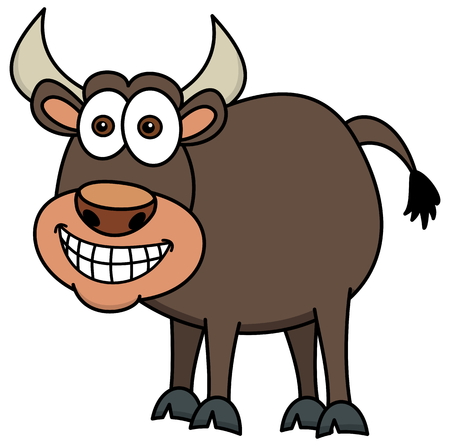 smiling bullのイラスト素材