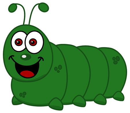 smiling caterpillarのイラスト素材