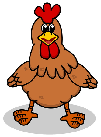 hen standingのイラスト素材