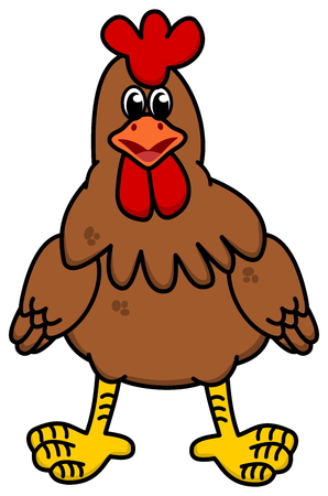 hen standingのイラスト素材