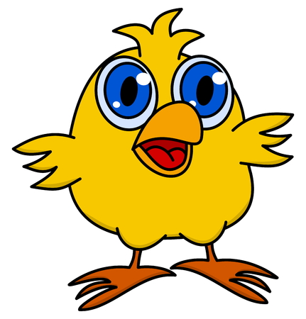 little bird smilingのイラスト素材