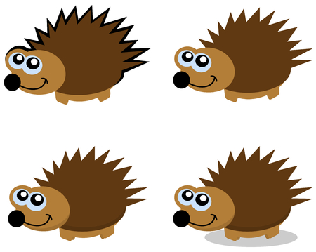 Several series of hedgehogsのイラスト素材