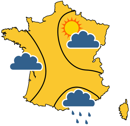 weather map in Franceのイラスト素材