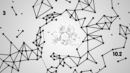 representation of the nodes and connection paths Within networksの写真素材
