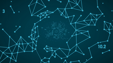 representation of the nodes and connection paths Within networksの写真素材