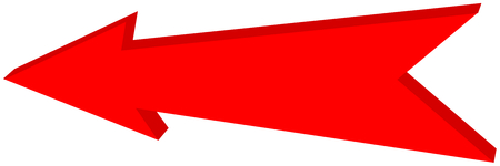 Red arrow pointed - 3D Illustrationのイラスト素材