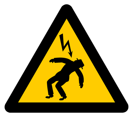 electrocution risk panelのイラスト素材