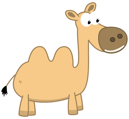 a smiling desert camelのイラスト素材