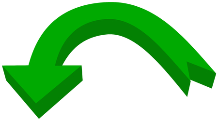 circular arrow in 3d green color - 3D Illustrationのイラスト素材