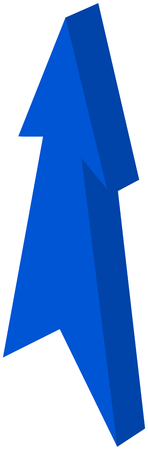 blue arrow pointed - 3D Illustrationのイラスト素材