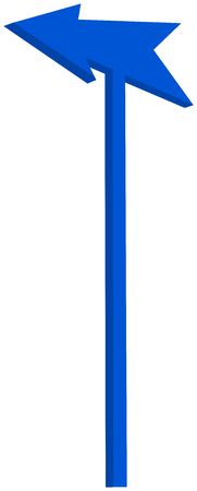 blue arrow pointed - 3D Illustrationのイラスト素材