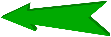 green arrow pointed - 3D Illustrationのイラスト素材