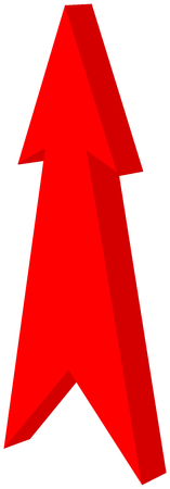 red arrow pointed - 3D Illustrationのイラスト素材